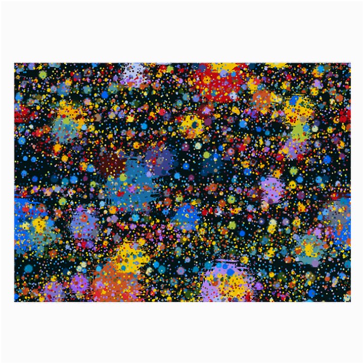 Abstract Paint Splatters Large Glasses Cloth