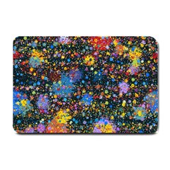 Abstract Paint Splatters Small Doormat  by SpinnyChairDesigns