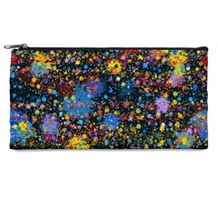 Abstract Paint Splatters Pencil Case by SpinnyChairDesigns