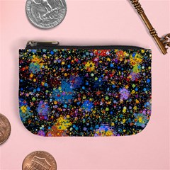 Abstract Paint Splatters Mini Coin Purse by SpinnyChairDesigns