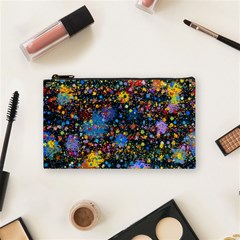 Abstract Paint Splatters Cosmetic Bag (small) by SpinnyChairDesigns