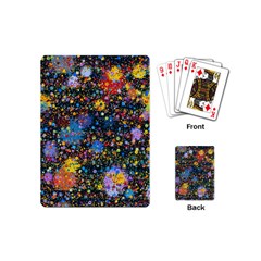 Abstract Paint Splatters Playing Cards Single Design (mini) by SpinnyChairDesigns