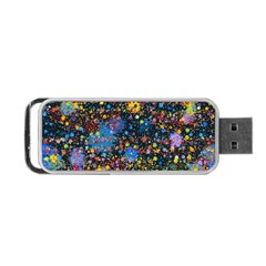 Abstract Paint Splatters Portable Usb Flash (one Side) by SpinnyChairDesigns