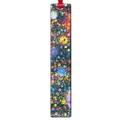 Abstract Paint Splatters Large Book Marks by SpinnyChairDesigns