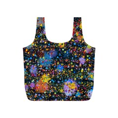 Abstract Paint Splatters Full Print Recycle Bag (s) by SpinnyChairDesigns