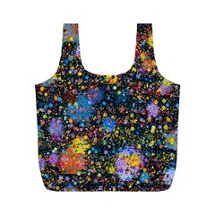 Abstract Paint Splatters Full Print Recycle Bag (m) by SpinnyChairDesigns