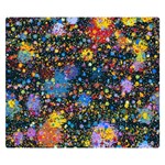 Abstract Paint Splatters Double Sided Flano Blanket (Small)  50 x40  Blanket Front