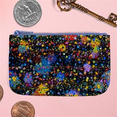 Abstract Paint Splatters Large Coin Purse by SpinnyChairDesigns