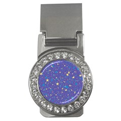 Starry Night Purple Money Clips (cz)  by SpinnyChairDesigns