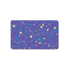 Starry Night Purple Magnet (name Card) by SpinnyChairDesigns