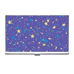 Starry Night Purple Business Card Holder Front