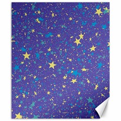 Starry Night Purple Canvas 8  X 10  by SpinnyChairDesigns