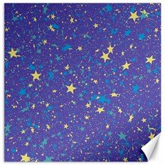 Starry Night Purple Canvas 12  X 12  by SpinnyChairDesigns