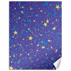 Starry Night Purple Canvas 18  X 24  by SpinnyChairDesigns