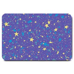 Starry Night Purple Large Doormat  by SpinnyChairDesigns