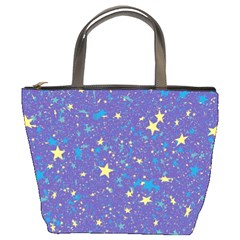 Starry Night Purple Bucket Bag by SpinnyChairDesigns