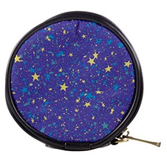 Starry Night Purple Mini Makeup Bag by SpinnyChairDesigns