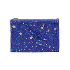 Starry Night Purple Cosmetic Bag (medium) by SpinnyChairDesigns