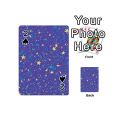 Starry Night Purple Playing Cards 54 Designs (mini) by SpinnyChairDesigns