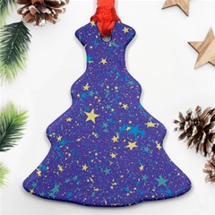 Starry Night Purple Ornament (christmas Tree)  by SpinnyChairDesigns