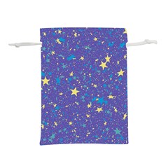 Starry Night Purple Lightweight Drawstring Pouch (m) by SpinnyChairDesigns