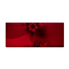 Scarlet Red Floral Print Hand Towel