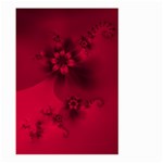 Scarlet Red Floral Print Large Garden Flag (Two Sides) Back