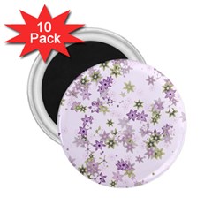 Purple Wildflower Print 2 25  Magnets (10 Pack)  by SpinnyChairDesigns