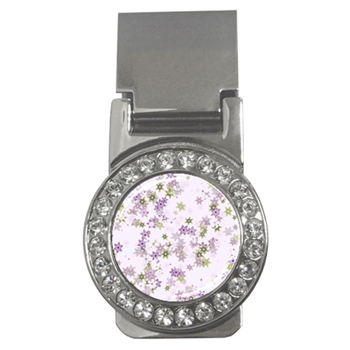 Purple Wildflower Print Money Clips (CZ) 