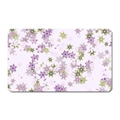 Purple Wildflower Print Magnet (rectangular) by SpinnyChairDesigns