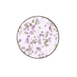 Purple Wildflower Print Hat Clip Ball Marker (4 pack) Front