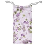 Purple Wildflower Print Jewelry Bag Front