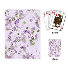 Purple Wildflower Print Playing Cards Single Design (rectangle) by SpinnyChairDesigns