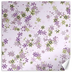 Purple Wildflower Print Canvas 20  X 20  by SpinnyChairDesigns