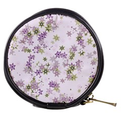 Purple Wildflower Print Mini Makeup Bag by SpinnyChairDesigns