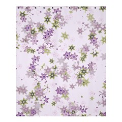 Purple Wildflower Print Shower Curtain 60  X 72  (medium)  by SpinnyChairDesigns