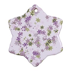 Purple Wildflower Print Ornament (snowflake) by SpinnyChairDesigns