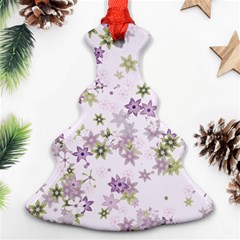 Purple Wildflower Print Ornament (christmas Tree)  by SpinnyChairDesigns