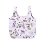 Purple Wildflower Print Full Print Recycle Bag (S) Front