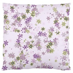 Purple Wildflower Print Standard Flano Cushion Case (two Sides) by SpinnyChairDesigns