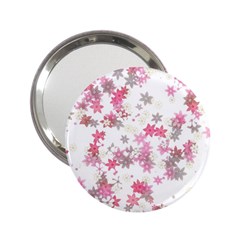 Pink Wildflower Print 2 25  Handbag Mirrors by SpinnyChairDesigns