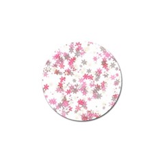 Pink Wildflower Print Golf Ball Marker (4 Pack) by SpinnyChairDesigns