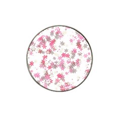 Pink Wildflower Print Hat Clip Ball Marker (10 Pack) by SpinnyChairDesigns