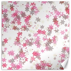 Pink Wildflower Print Canvas 20  X 20  by SpinnyChairDesigns