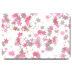 Pink Wildflower Print Large Doormat  by SpinnyChairDesigns