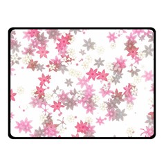 Pink Wildflower Print Fleece Blanket (small) by SpinnyChairDesigns