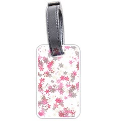 Pink Wildflower Print Luggage Tag (one Side) by SpinnyChairDesigns