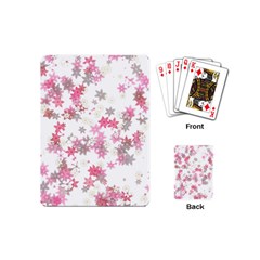 Pink Wildflower Print Playing Cards Single Design (mini) by SpinnyChairDesigns