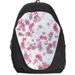 Pink Wildflower Print Backpack Bag Front