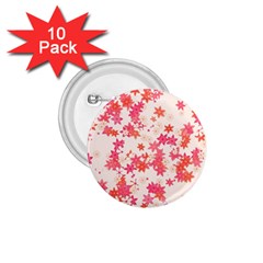 Vermilion And Coral Floral Print 1 75  Buttons (10 Pack) by SpinnyChairDesigns